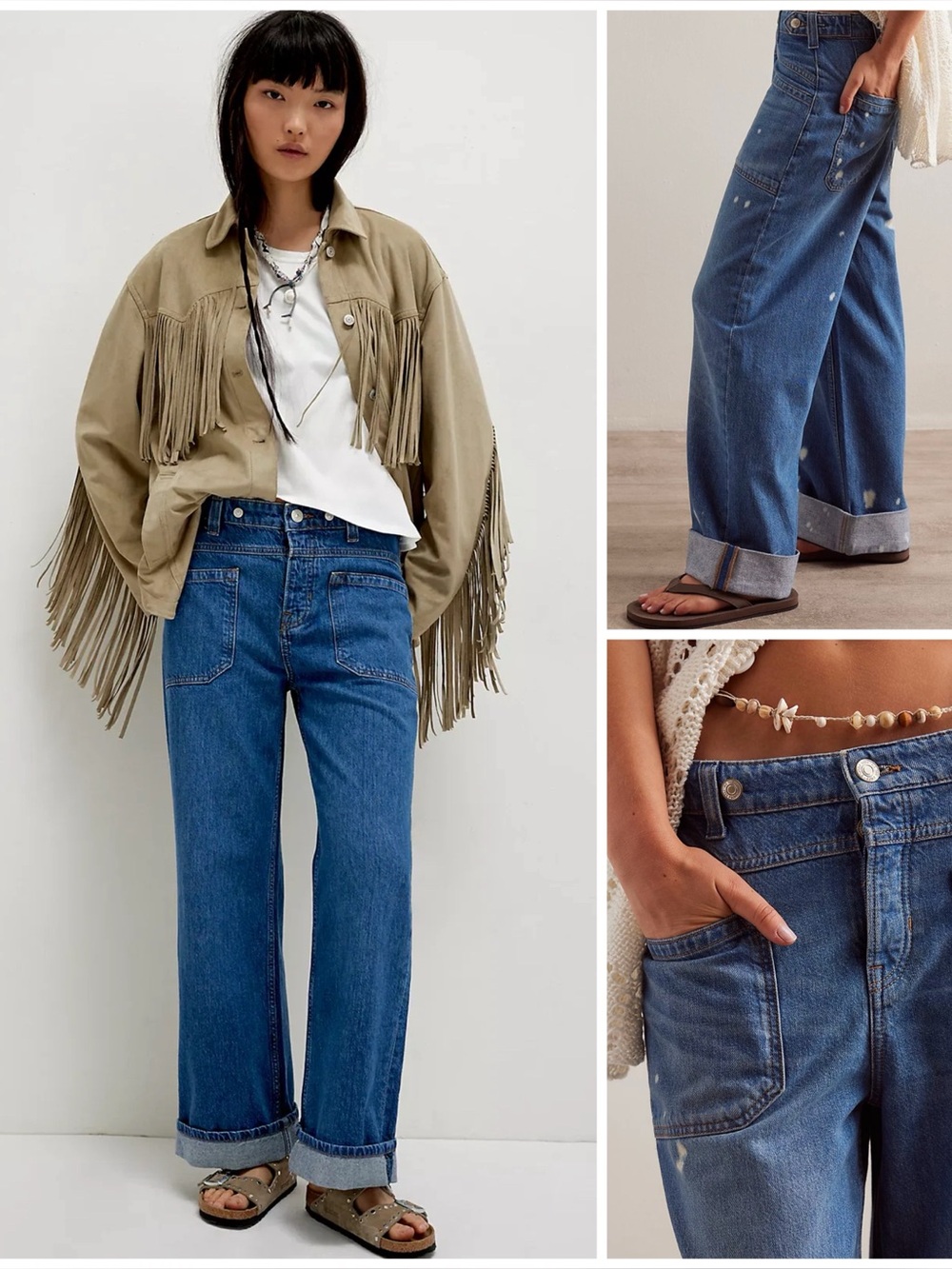 𝓯𝓹 Free People ~ Palmer Wide-Leg Jeans